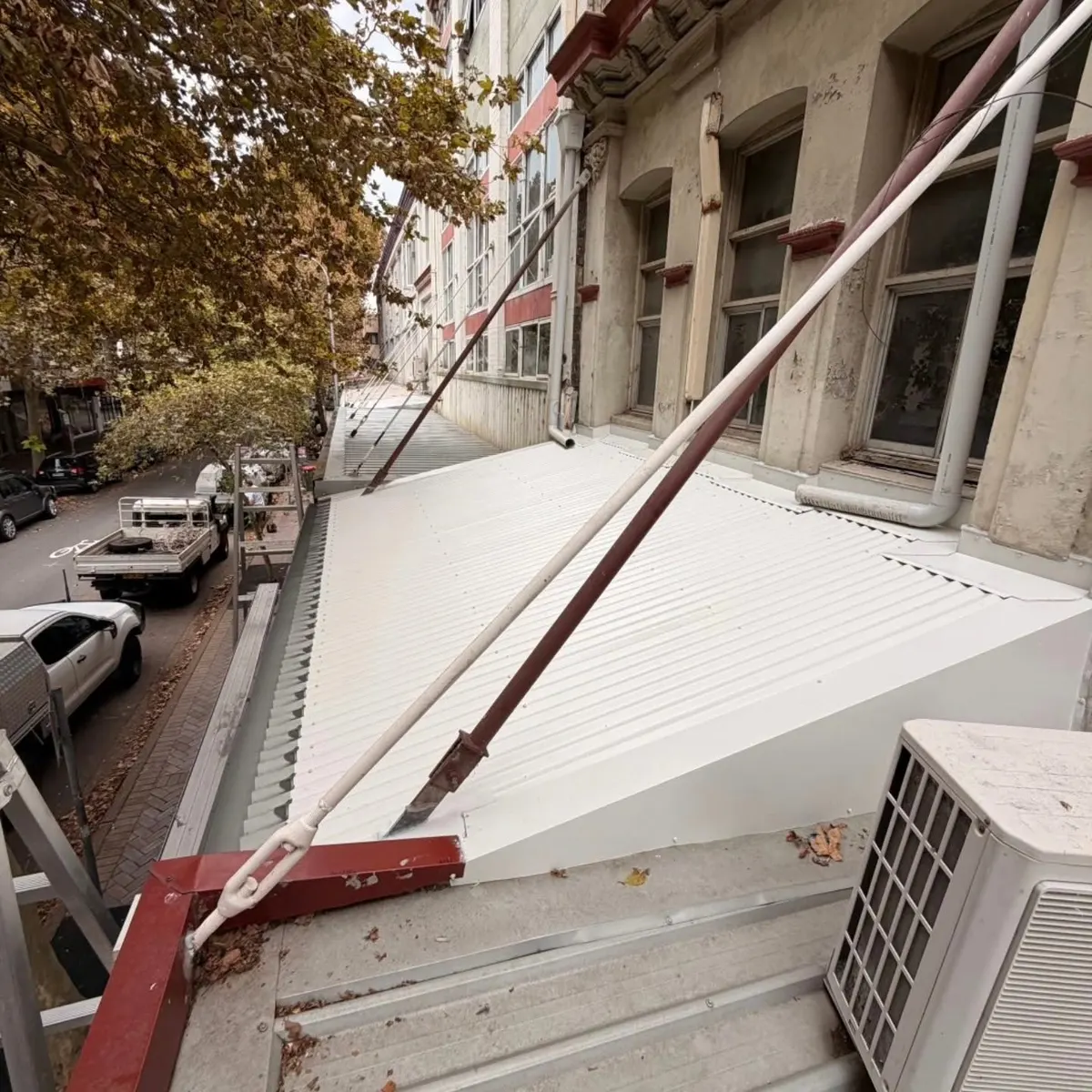 Heritage awning re-sheet: after
